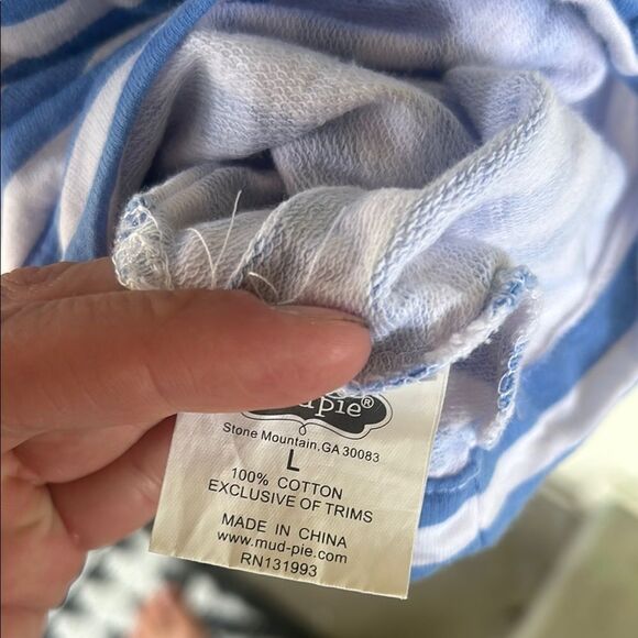 Mud Pie Striped Blue and White Dress E - Picture 5 of 5